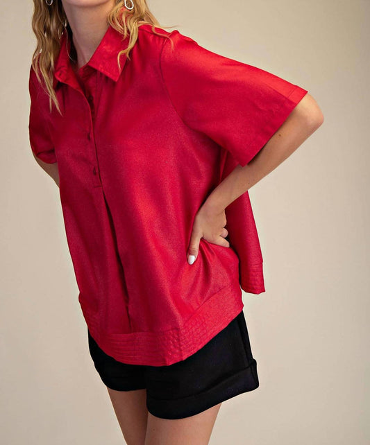 Glam - Sophie Short Sleeve Shirt Top
