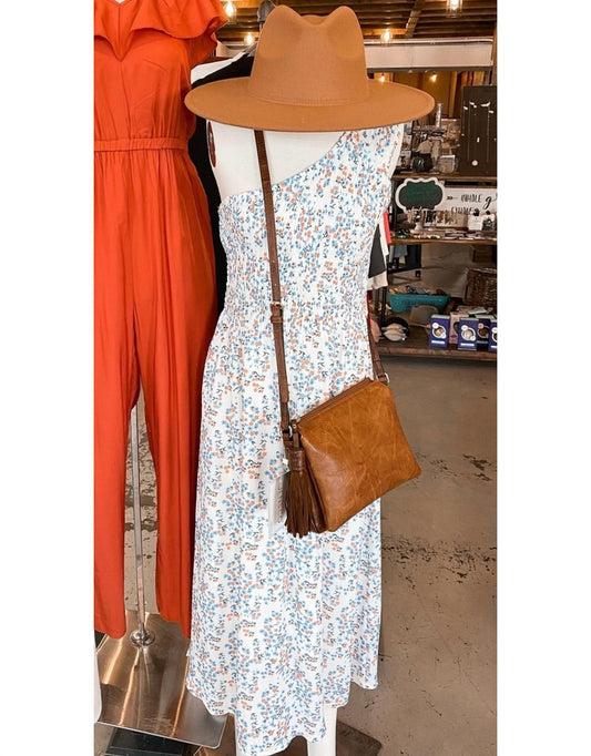 Supreme Fashion - One Shoulder Graphic Print Midi Dress