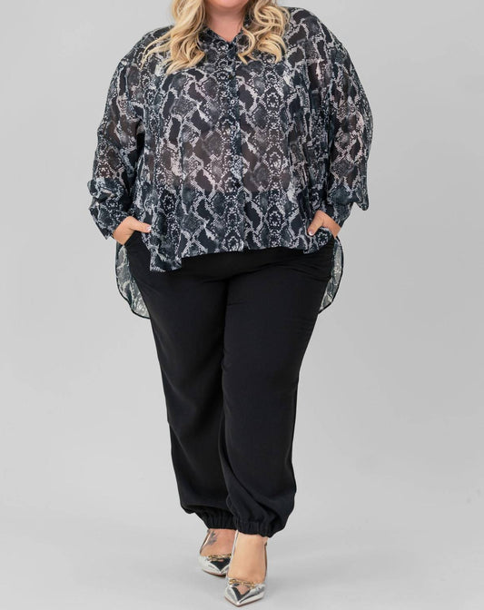 Karen Kane - Crepe Relaxed Ankle Pants - Plus