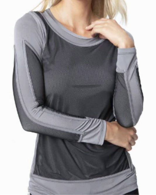 Anatomie - Laylin Jersey & Mesh Long Sleeve Top