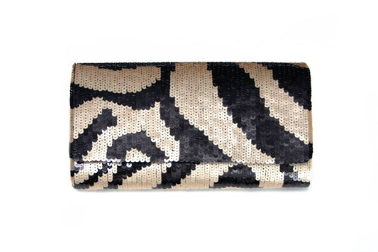 Tiana - Striped Clutch