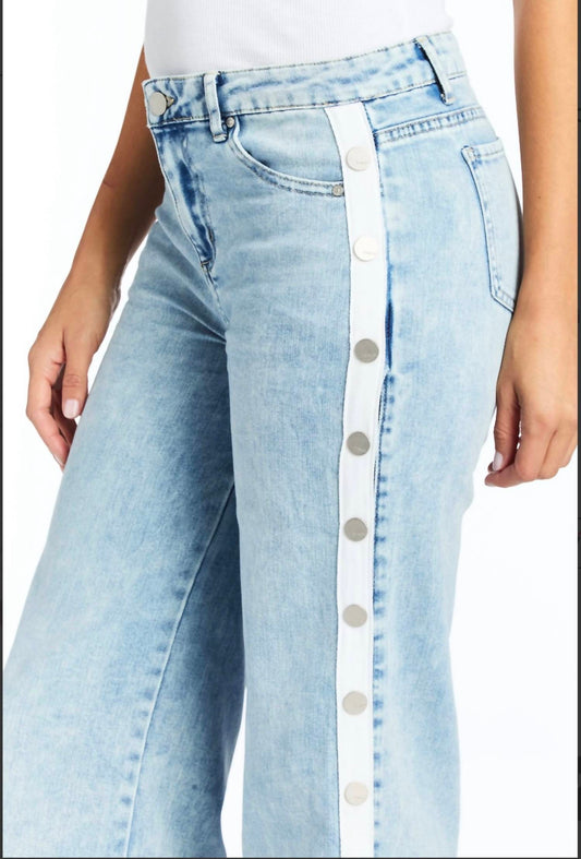 Tractr - Snap me up wide leg jean