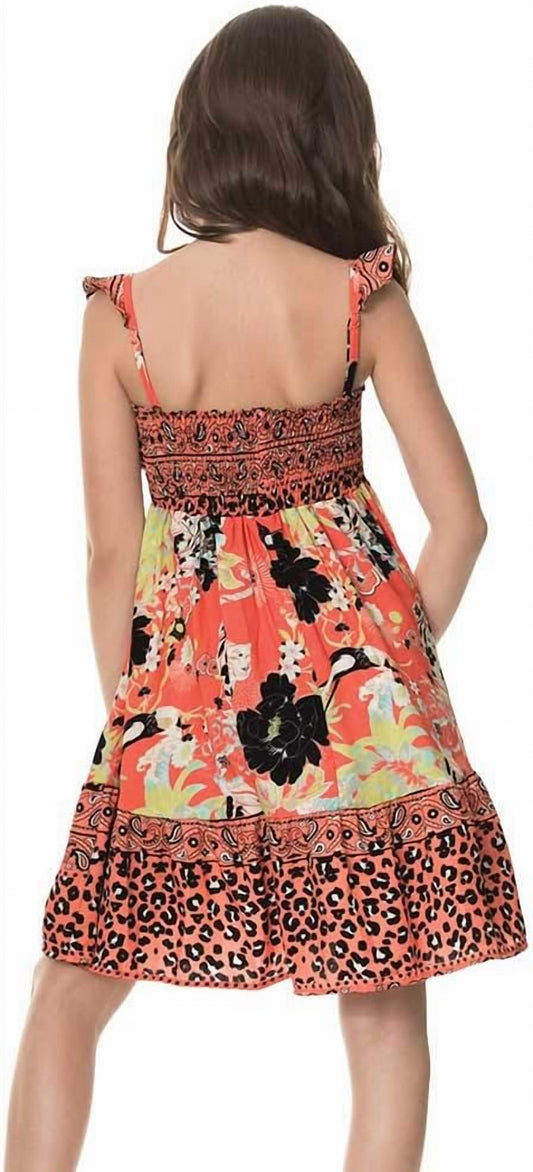 Maaji - Girls Mixed Floral and Animal Print Dress