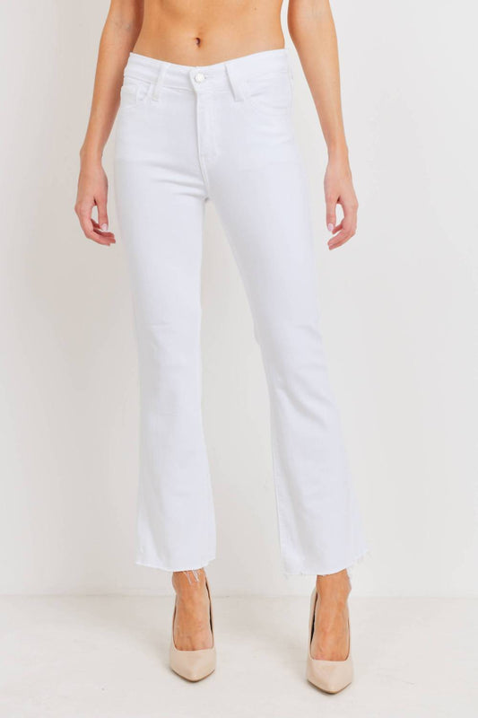 Just Black Denim - High Rise Crop Flare Jeans