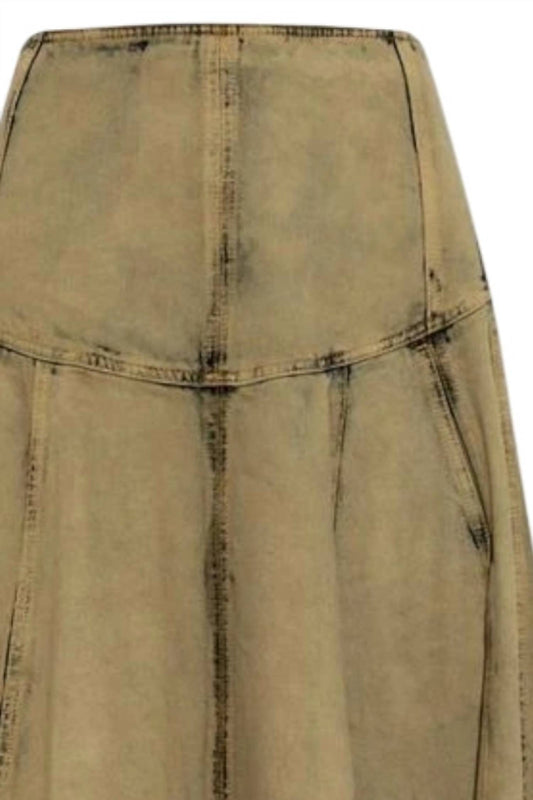 Salvatore Ferragamo - Women's Peplum Waist Denim Midi Skirt