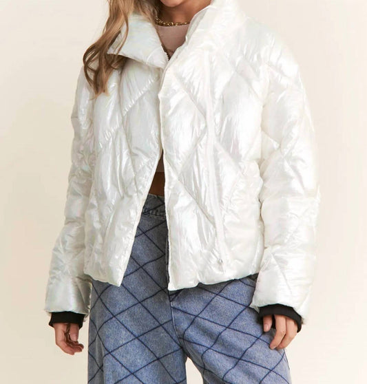 J.Nna - Joey Quilted Mock Neck Puffer Jacket