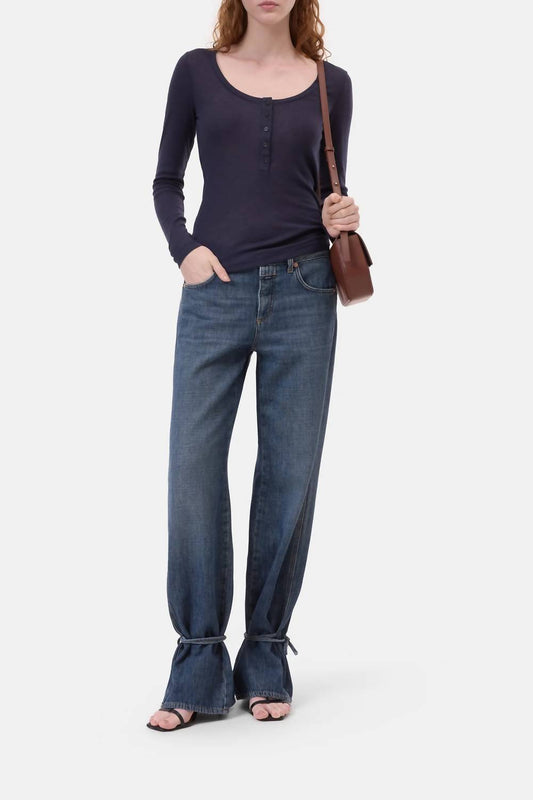 Closed - Deep Neck Long Sleeve Tee