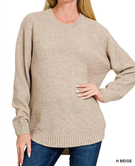 Zenana - Riley Round Neck Sweater