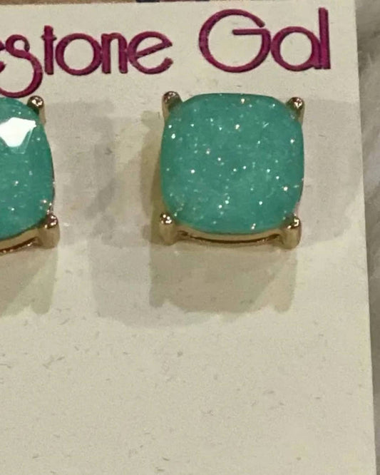 Sophia Collection - Women's Faceted Gem Stud Earrings