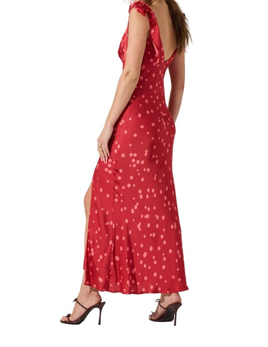 Astr - Allexina Satin Cowl Neck Midi Dress