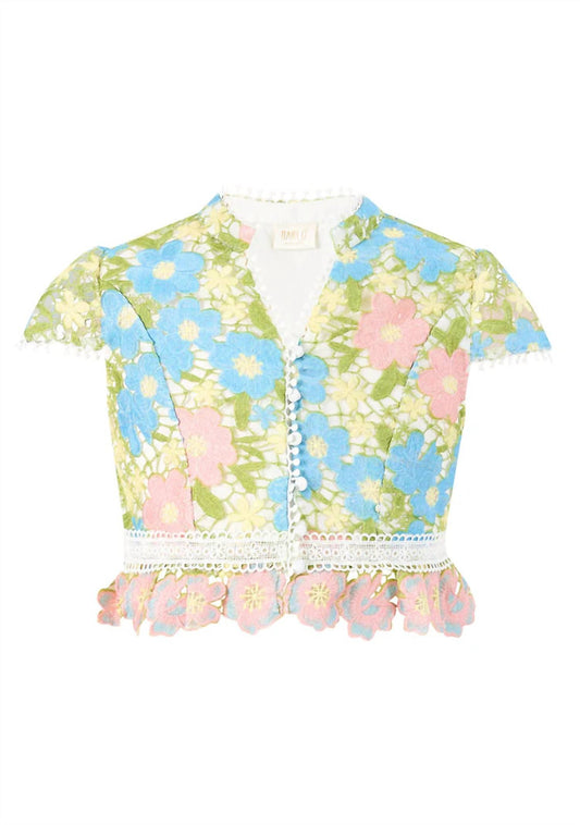 Marlo - Girl's Ellison Embroidered Top