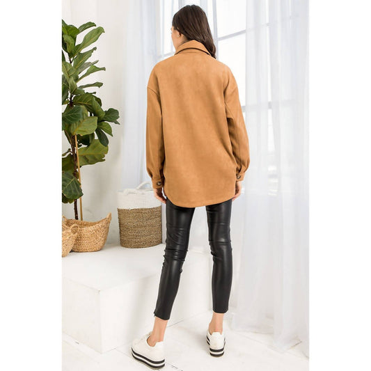 Thml - Suede Button Up Jacket