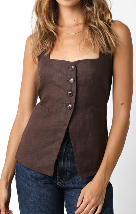 Mint - Deja Linen Vest