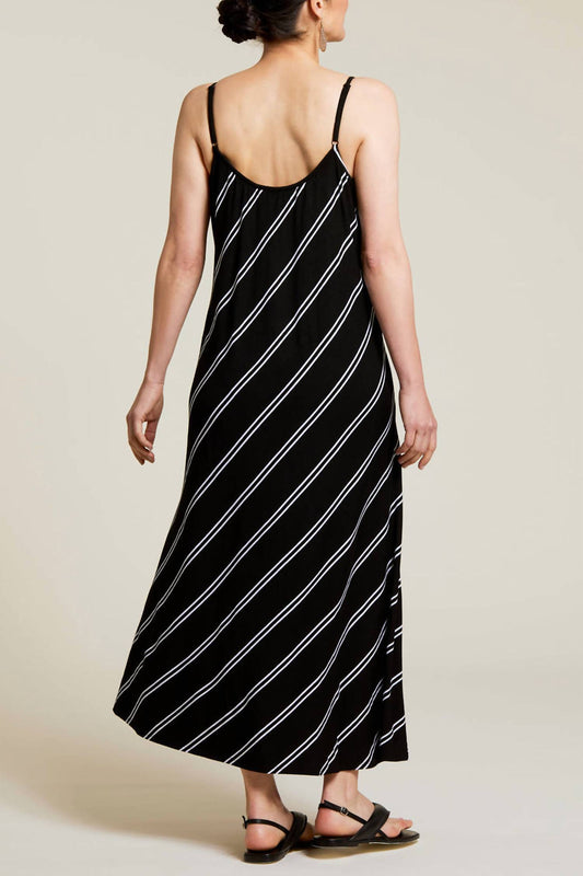Tribal - Long Sleeve Sleeveless Stripe Dress