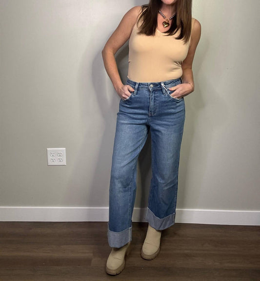 Lovervet - Super High Cuffed Baggy Jeans