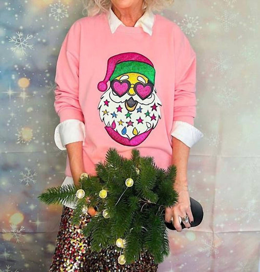 Three Pearls And Co. - Women's Heart Eyes Santa Sweatshirt