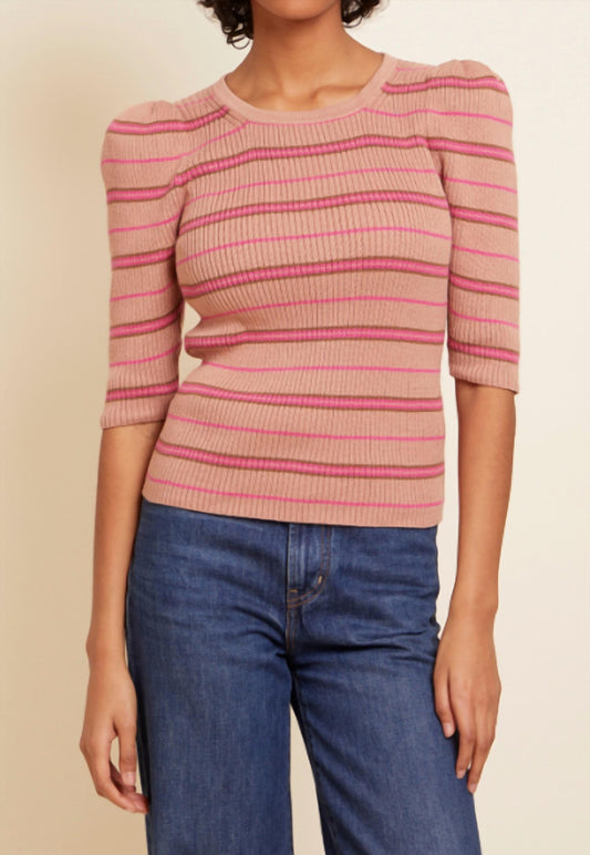 Nation Ltd - Sarah Slim Striped Crewneck Top