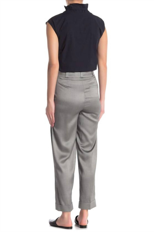 Theory - Crop Pants Cuff Straight Fluid Melange Pants