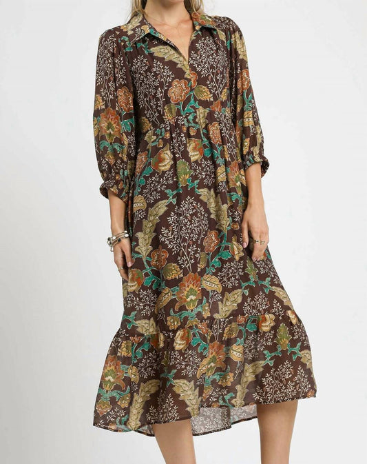 Umgee - Autumn Leaves Midi Dress
