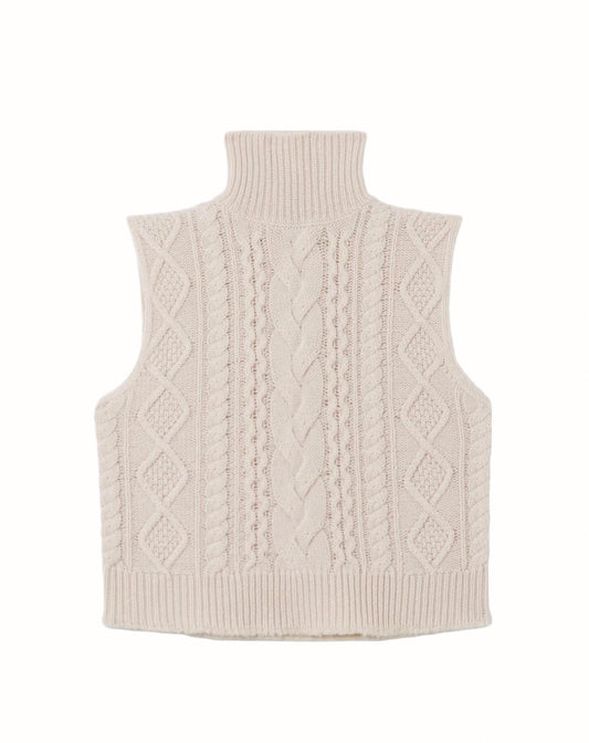Re/Done - Women's Cable Turtleneck Sweater Vest