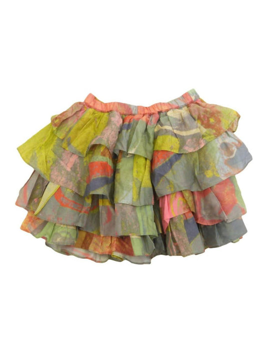 KIDS PRINT RUFFLE LAYERS SKIRT