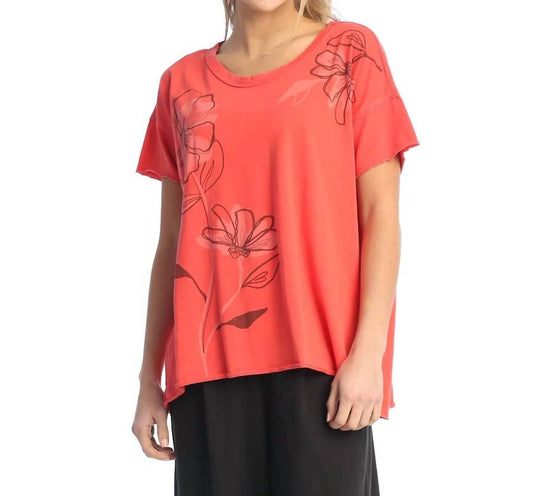 Jess & Jane - Rosa Pigment Dyed Cotton Jersey Top