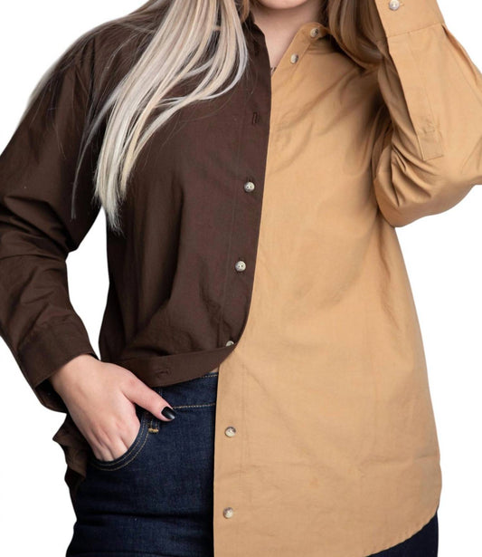 Donni. - Duo Pop Button Down Shirt