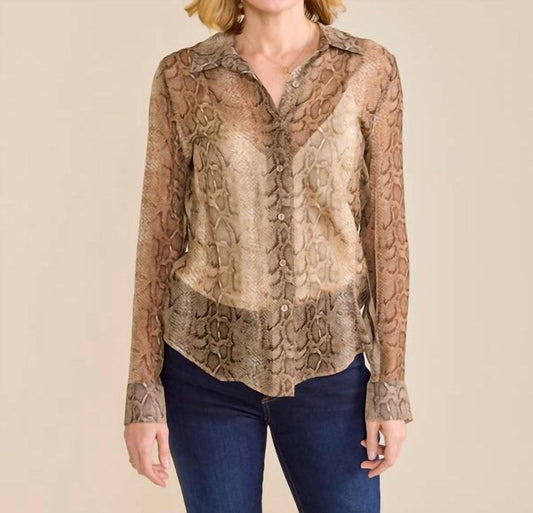 Sedge - Classic Sheer Snake Print Shirt