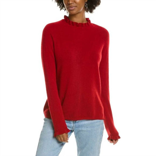 Alashan Cashmere - GRACE RUFFLE TRIM PULLOVER
