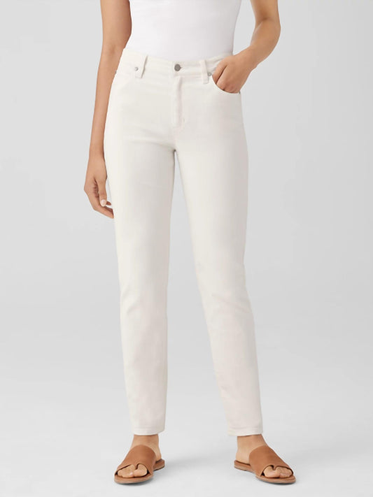 Eileen Fisher - High Waisted Straight Ankle Jeans