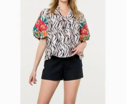 Thml - Embroidered Puff Sleeve Top