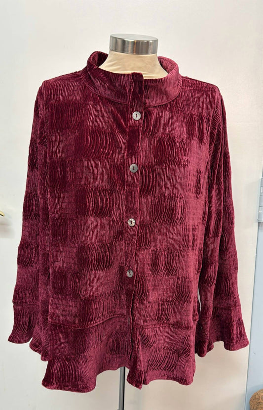 Habitat - Women's Crinkle Velvet Flounce Shirt