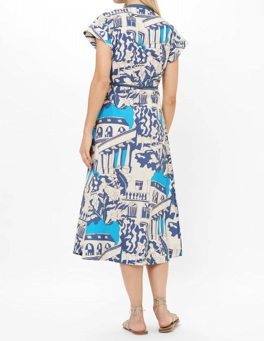 Oliphant - Cap Sleeve Shirt Midi Dress