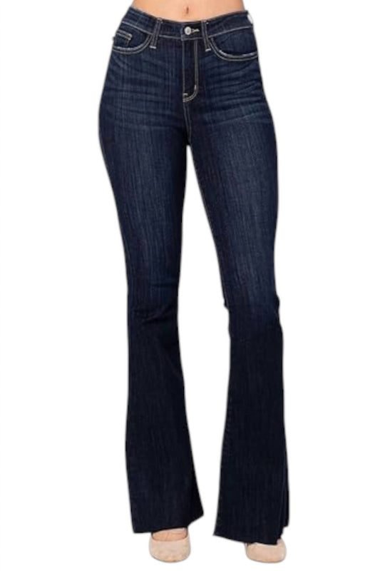 Judy Blue - Raw Hem Tall Flare Jeans