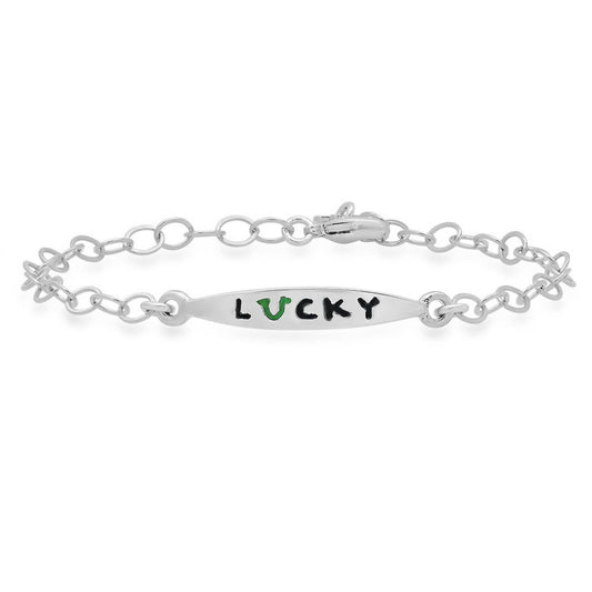 Jessica Elliot - Women's Colorful Words Enamel Bracelets - Lucky