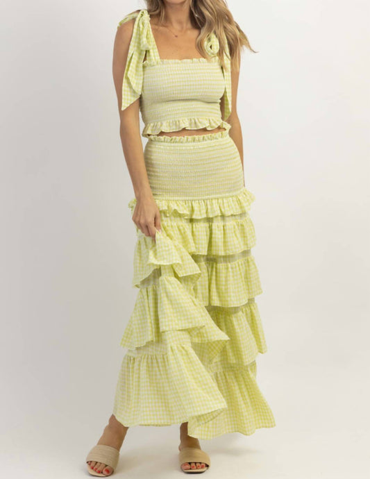 CHARM SMOCKED MAXI SKIRT SET