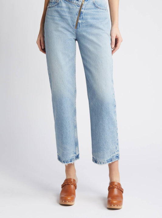 Frame - Le Jane Crop Angled Zipper Straight Leg Jeans