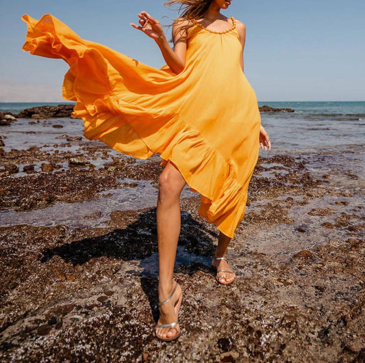 Scarlett Poppies - CIRKELINA - PEARL DECORATED VOLUME STRAP DRESS