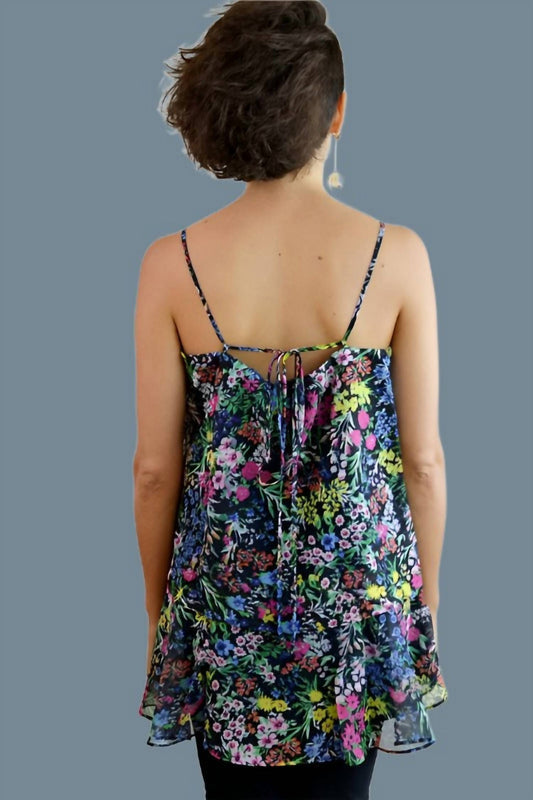 Llove - Floral Babydoll Tank Top
