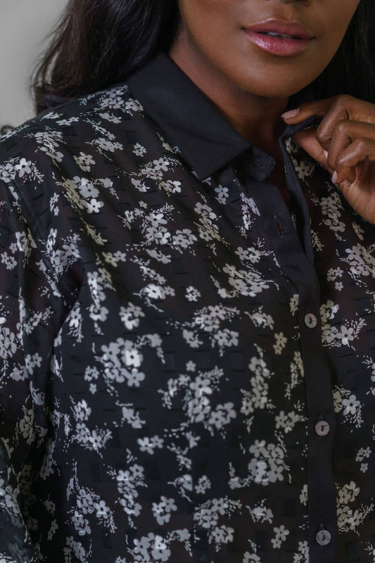 Jill Mcgowan - Mere Travel Knits Button Down Shirt - Plus