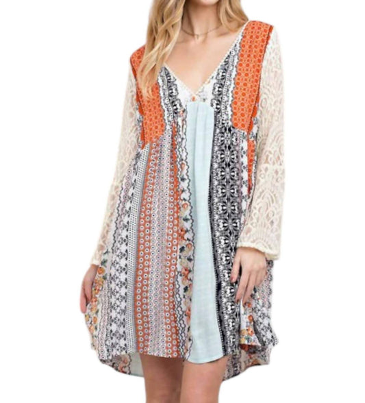 Kori - Mixed Print Lace Dress
