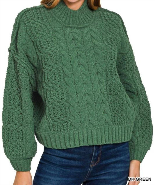 Zenana - Cable Knit Sweater