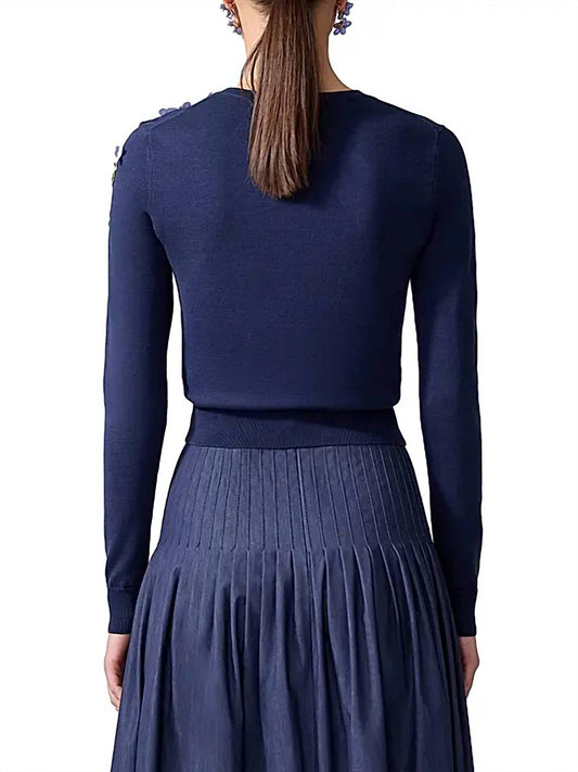 Carolina Herrera - Embroidered Threadwork Cardigan