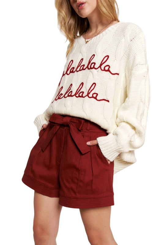 And The Why - Crazy About You Belted Shorts