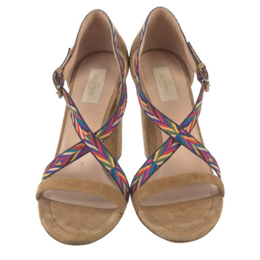Valentino Garavani - Women's Suede Embroidered Sandals