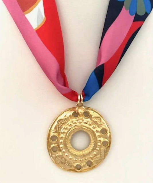 Knotty Bling - Women's Scarf Charm Necklace