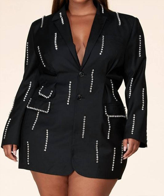 L'Atiste - 3-in-1 BLAZER DRESS WITH RHINESTONES