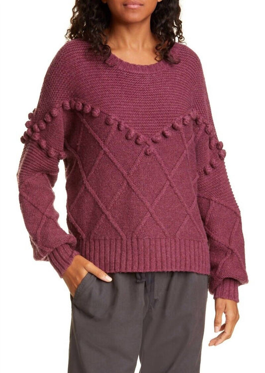 Nsf - Kaaya Textured Mixed Knit Pullover Sweater