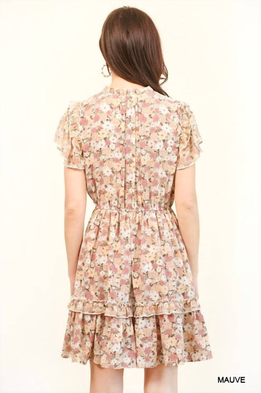 Gigio - Fit N Flare Ruffles Dress