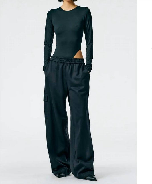Tibi - Active Knit Wide Leg Pull On Pant